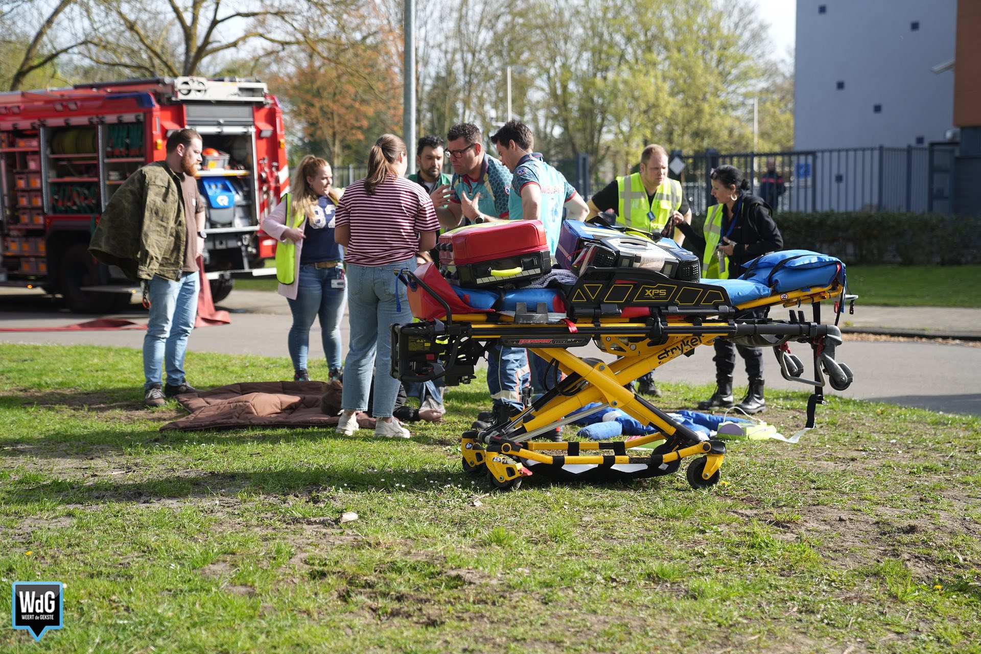 Studenten en hulpdiensten oefenen samen bij Gilde Opleidingen