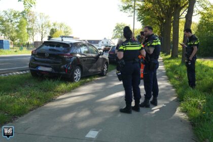 Kop-staartbotsing op Napoleonsweg-Noord bij Grathem