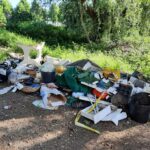 Afvaldumping in Park de Weier