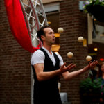 Openlucht circus in de binnenstad van Weert