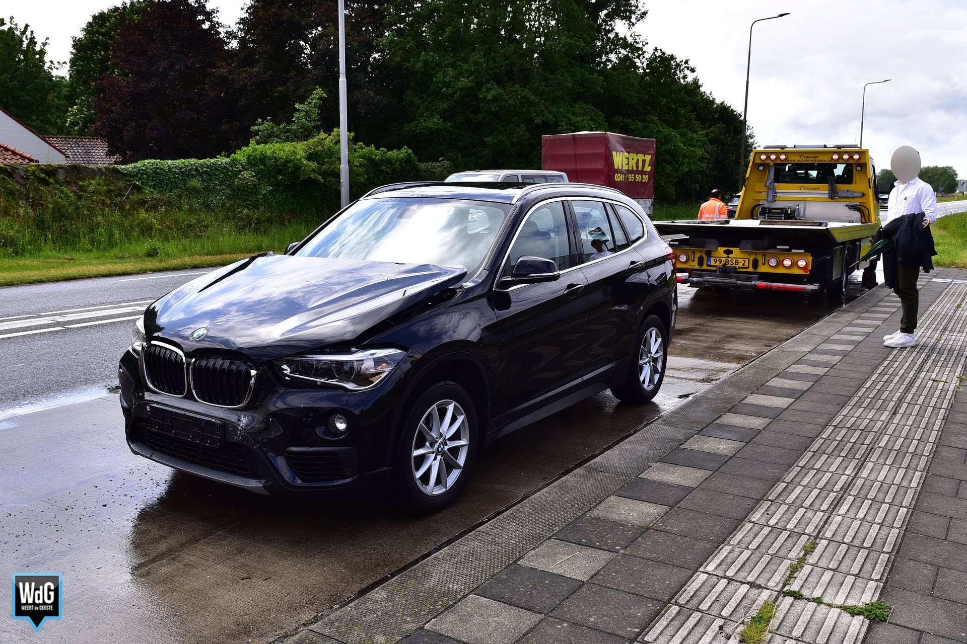 Kop-staartbotsing op Randweg Zuid in Nederweert