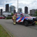 Rookontwikkeling in auto bij Stadsbrug Weert