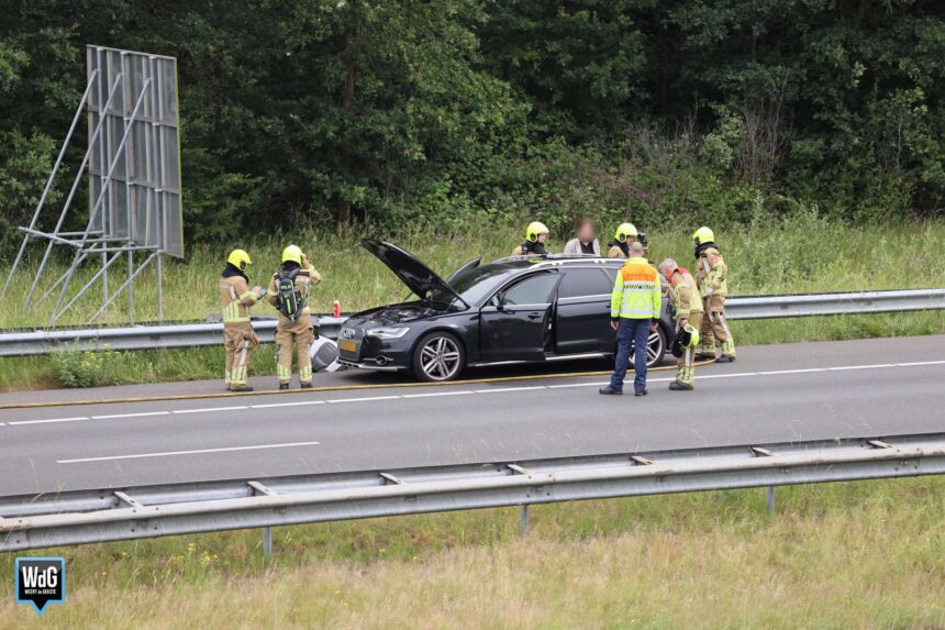 Brandweer ter plaatse voor vermeende autobrand op A2