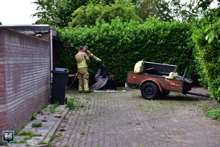 Garagebrand in Ospel snel onder controle