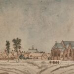 Historische tekening van Budel in 1829