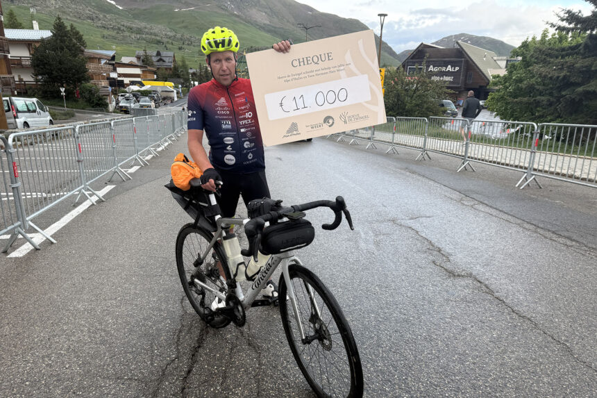 Chris Salimans bereikt Alpe d'Huez