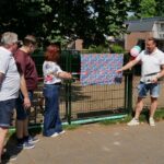 Nieuw hondenravotterrein in de wijk Fatima in Weert feestelijk geopend. Foto via Wijkraad Fatima
