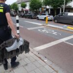 Auto botst tegen verkeerszuilen op Graafschap Hornelaan