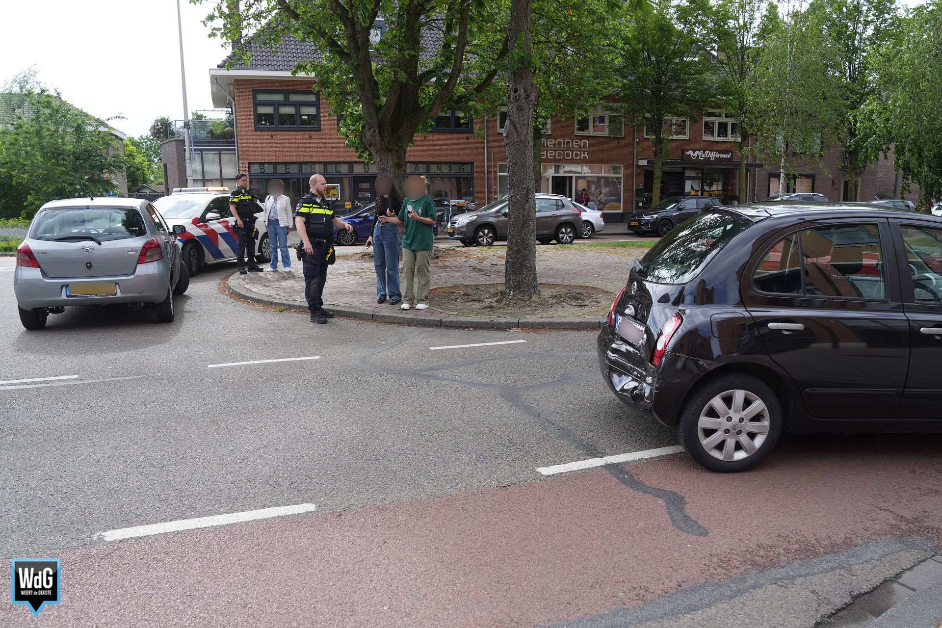 Blikschade na ongeval op de Wilhelminasingel