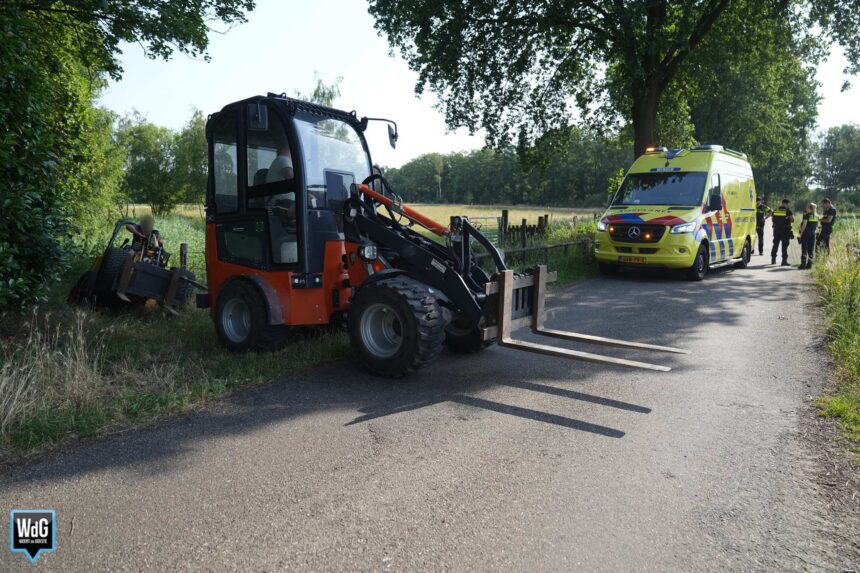 Fietsster gewond na botsing met vork van wiellader in Altweerterheide