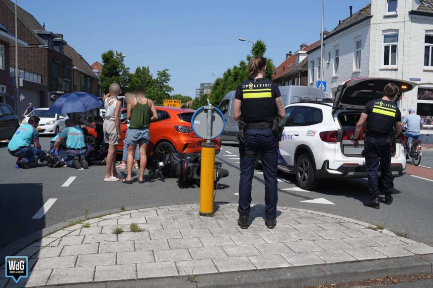 Motorrijder gewond na botsing op Wilhelminasingel