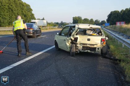 File op A2 in Weert na aanrijding met pechgeval op vluchtstrook