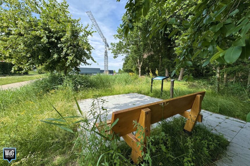 De Richier-Weitz hijskraan op de nieuwe locatie
