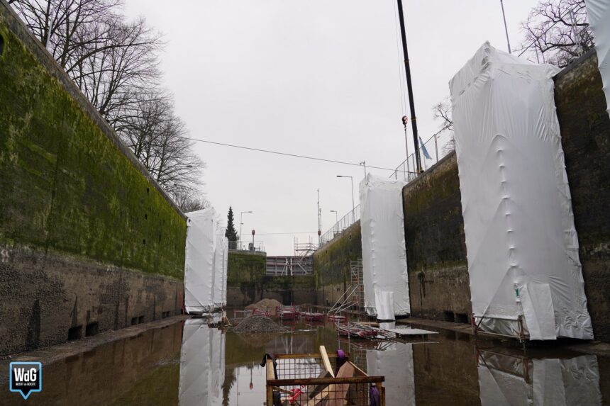 Werkzaamheden Sluis 15. Archieffoto