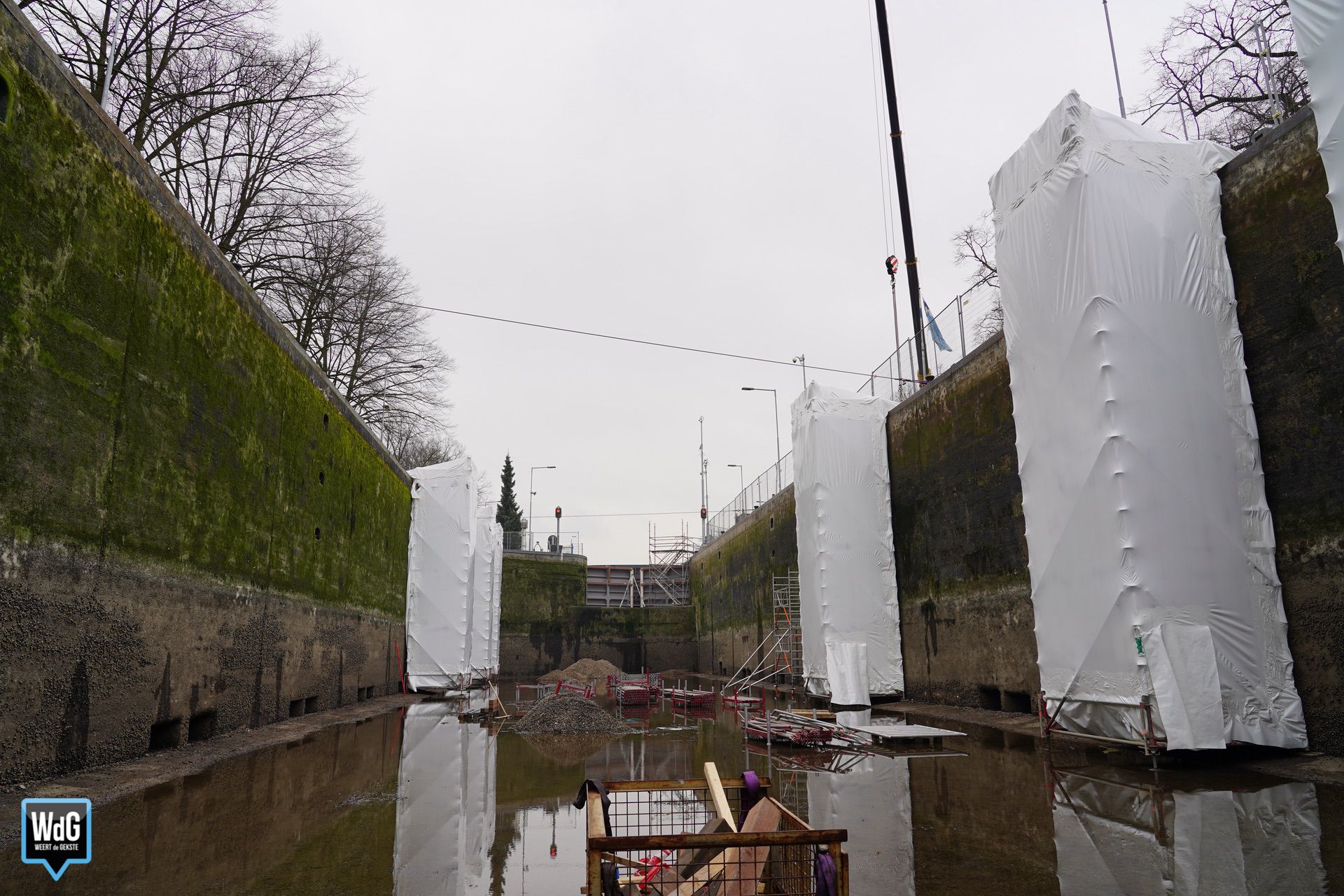 Werkzaamheden Sluis 15. Archieffoto