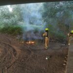 Bermbrand onder A2-viaduct in Weert snel geblust