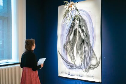 Museum W organiseert tekenworkshops naar aanleiding van de expositie van Danielle Lemaire. Foto van Rens Verspagen
