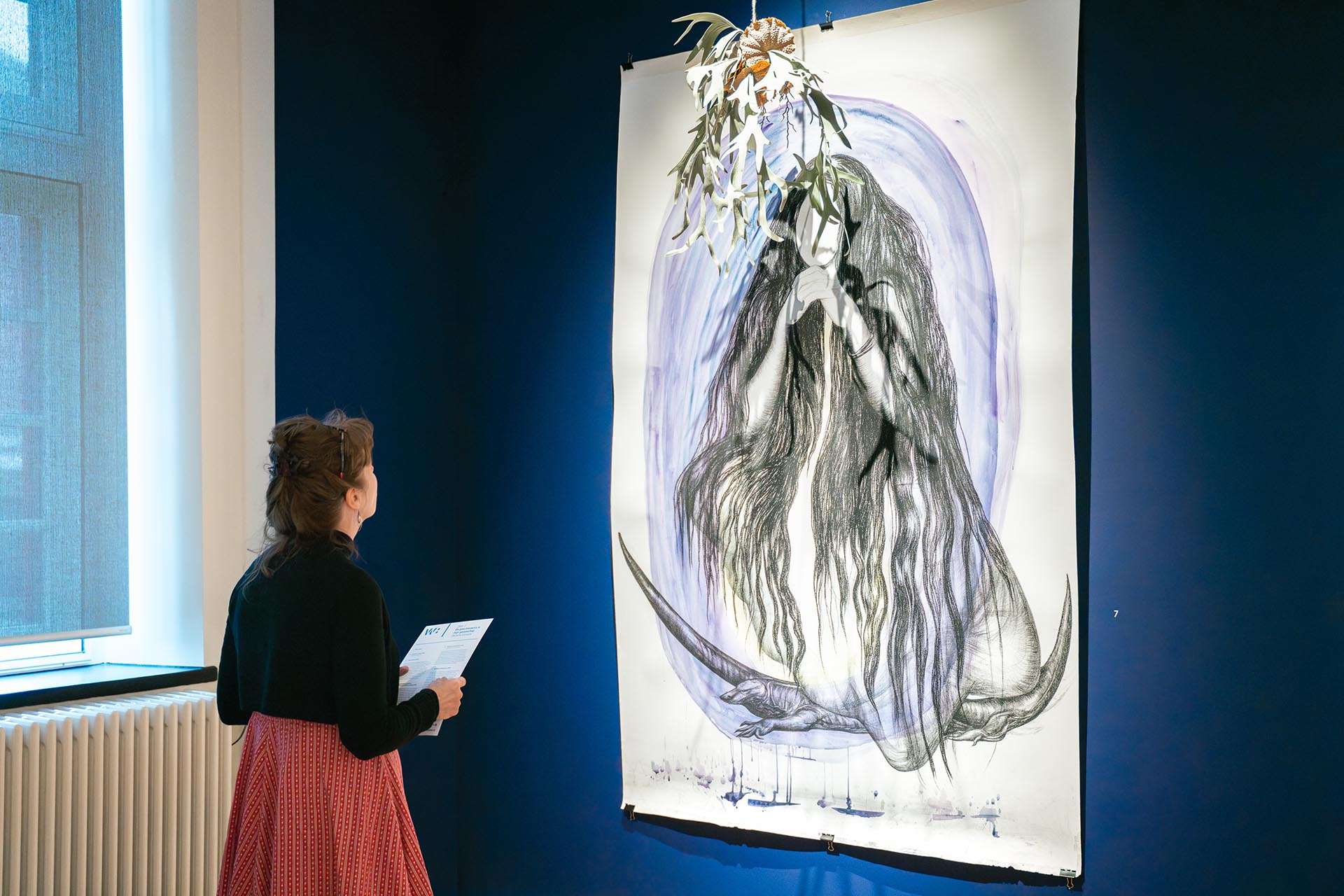 Museum W organiseert tekenworkshops naar aanleiding van de expositie van Danielle Lemaire. Foto van Rens Verspagen