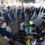 Hulpdiensten oefenen calamiteit op terrein van Bospop