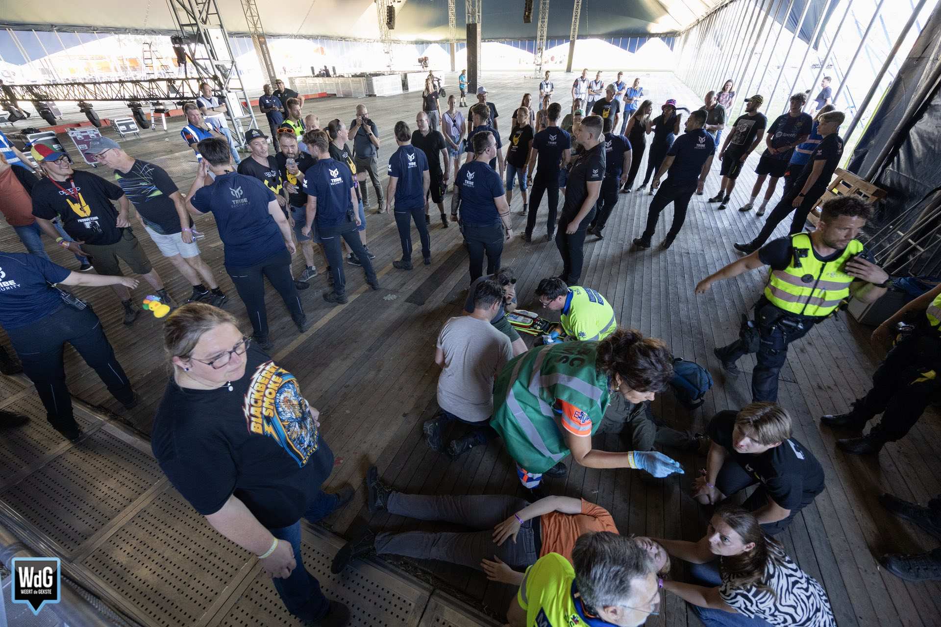 Hulpdiensten oefenen calamiteit op terrein van Bospop