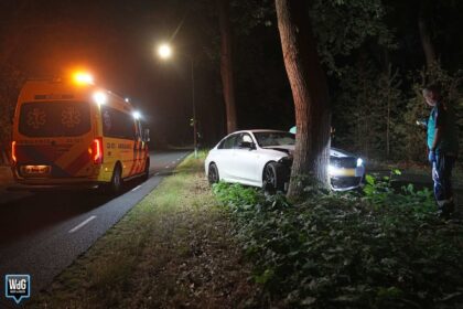 Auto tegen boom na uitwijkmanoeuvre voor ree in Maarheeze