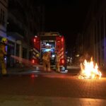 Kartonnen doos vat vlam in Stationsstraat