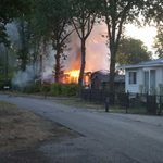 Stacaravan volledig verwoest door brand bij Slot Cranendonck in Soerendonk
