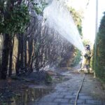 Grote haag vat vlam in Maarheeze