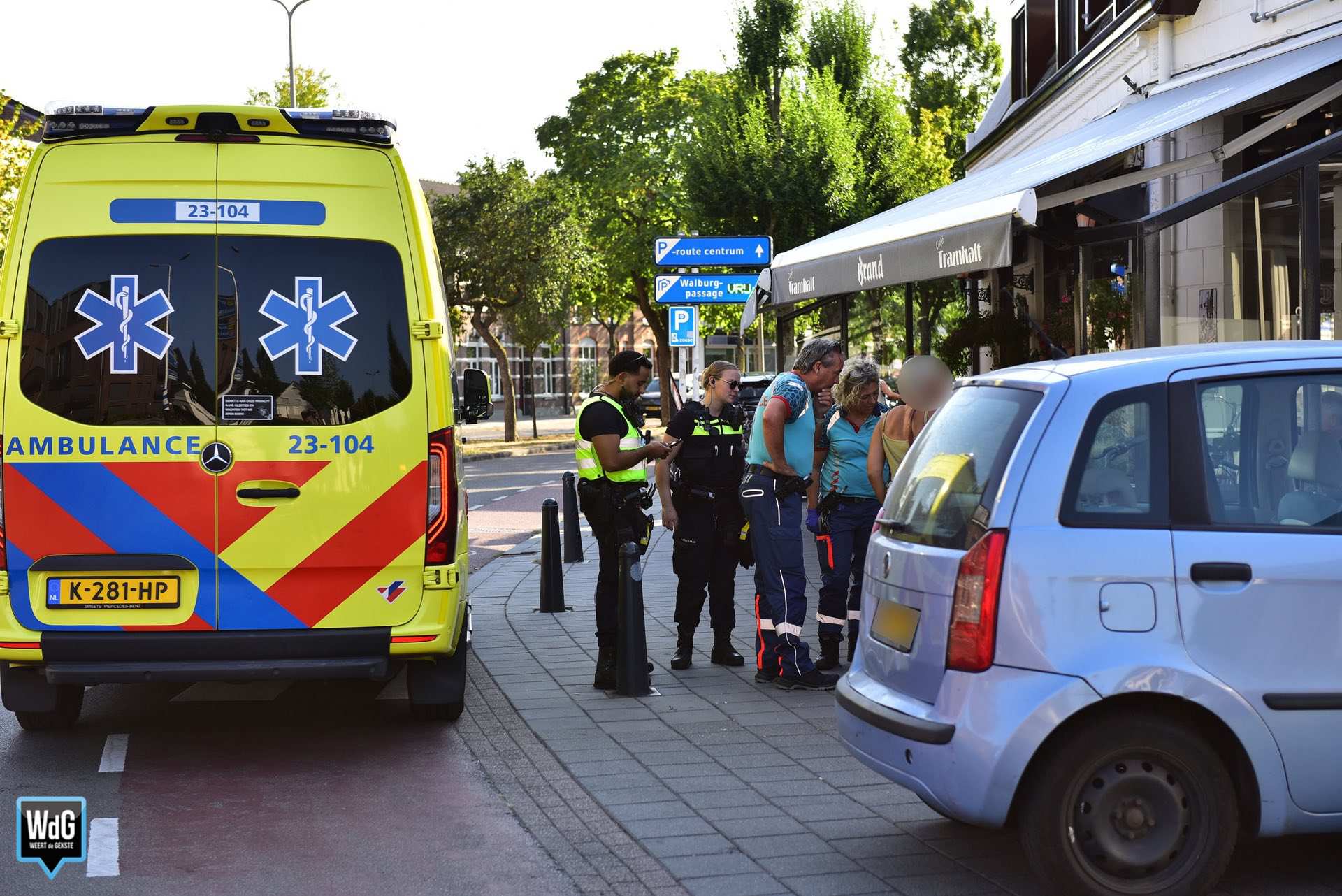 Fietsster gewond bij botsing op Emmasingel