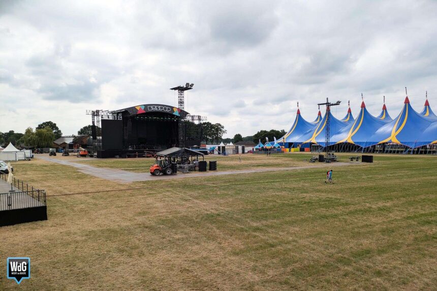 Opbouw Bospop festival 2026